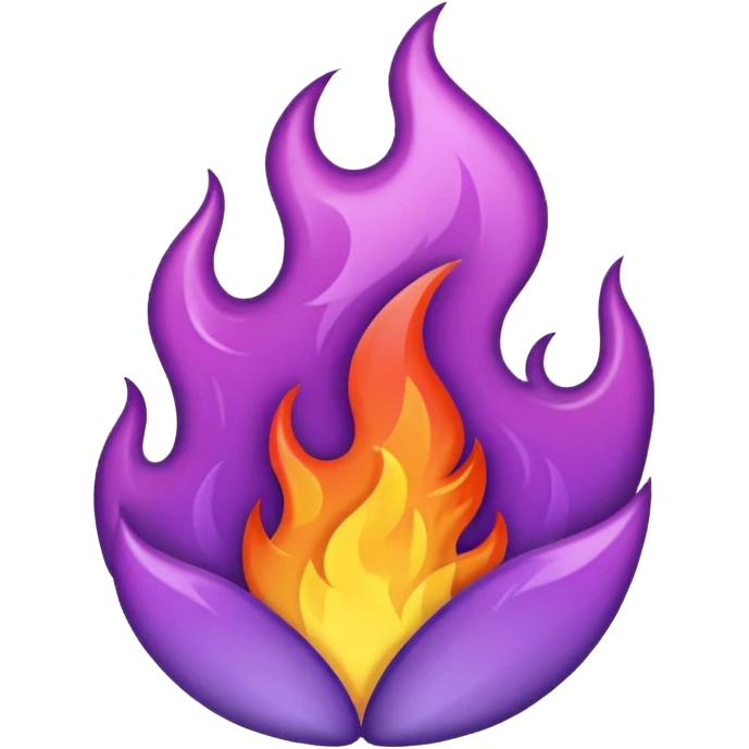 plain purple fire emoji