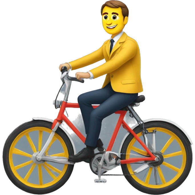 macron sur un velo emoji