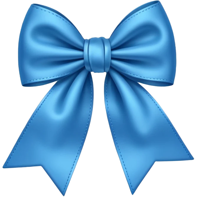 Cute blue bow emoji