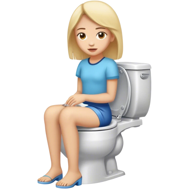 Girl using toilet  emoji