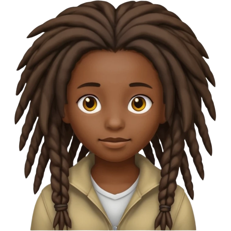 a girl with dreadlocks emoji