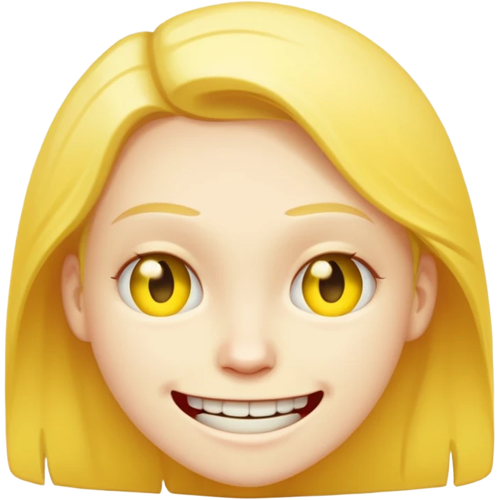 Yellow,hurtful smile emoji