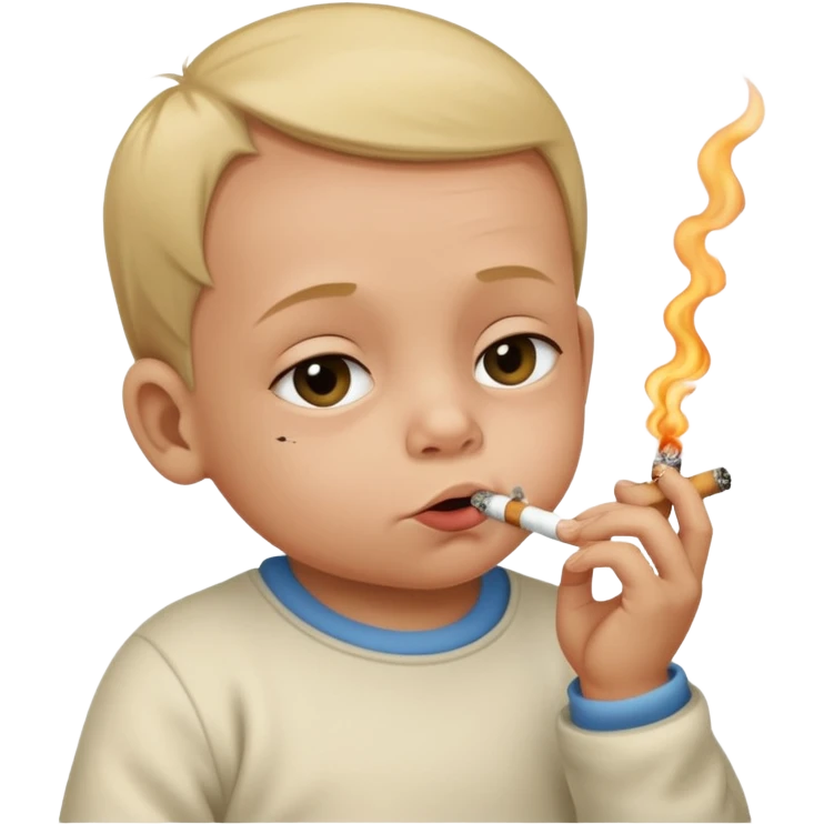 Baby smoking snorting coke  emoji