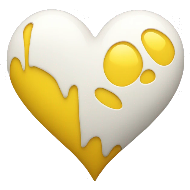 heart-deep-yellow-and-white-color emoji