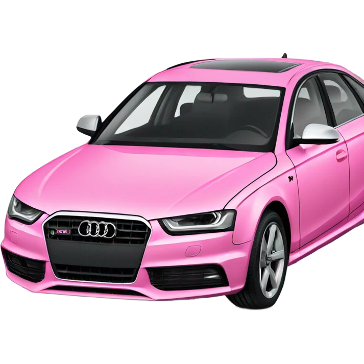 Audi a4 with one side pink and one side black  emoji