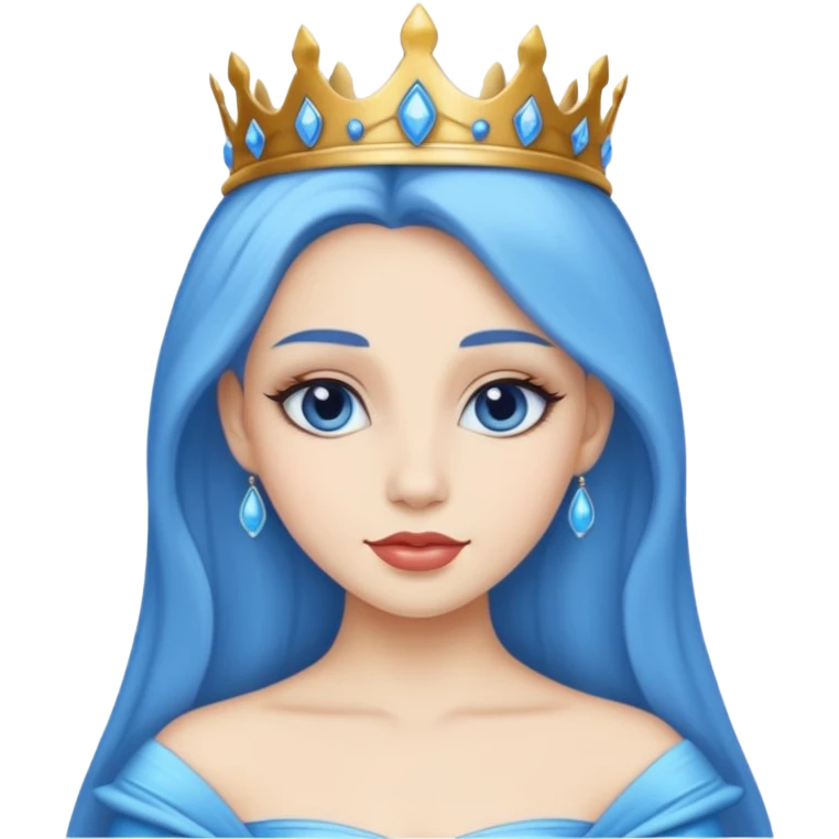 Blue princess emoji
