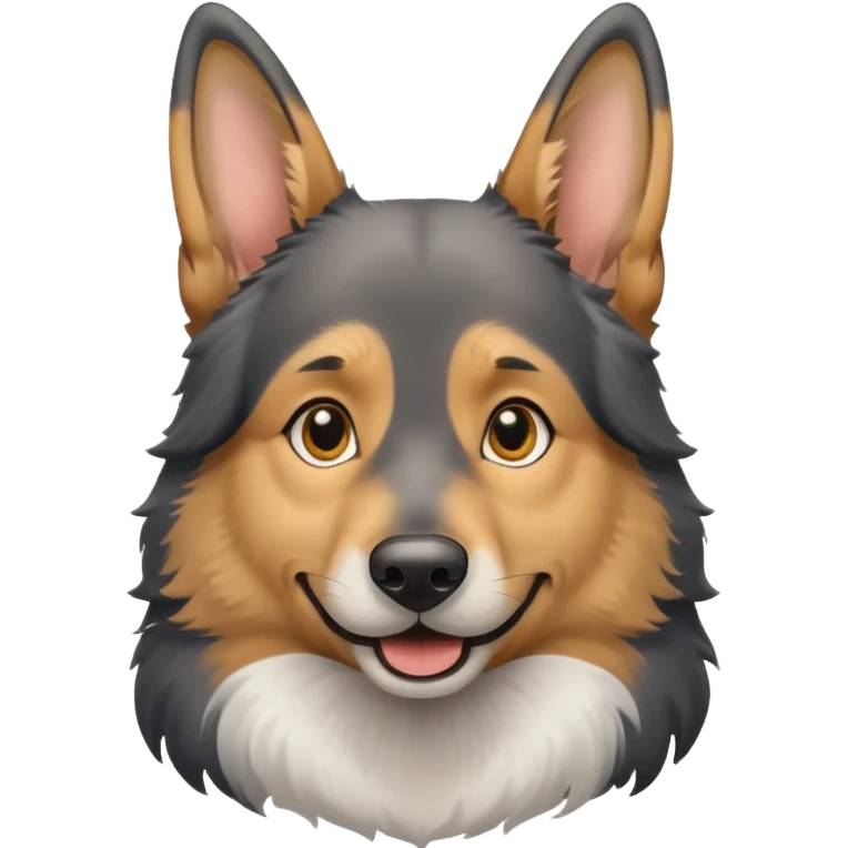 German Shepherd in snow ios emoji emoji