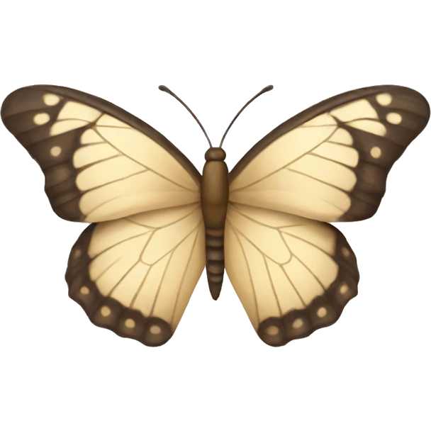 Beige butterfly emoji