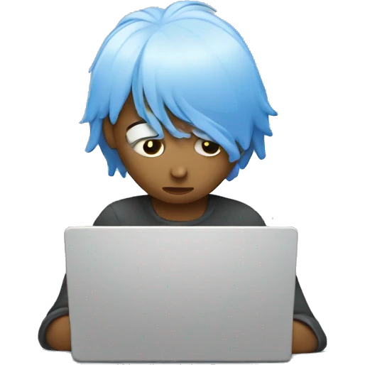 sad person with laptop emoji