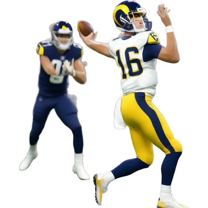 Jared Goff throwing touchdown  emoji