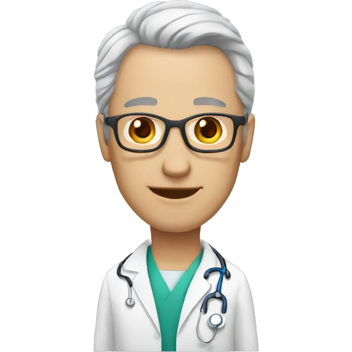 Physician,55 years old, no glasses emoji