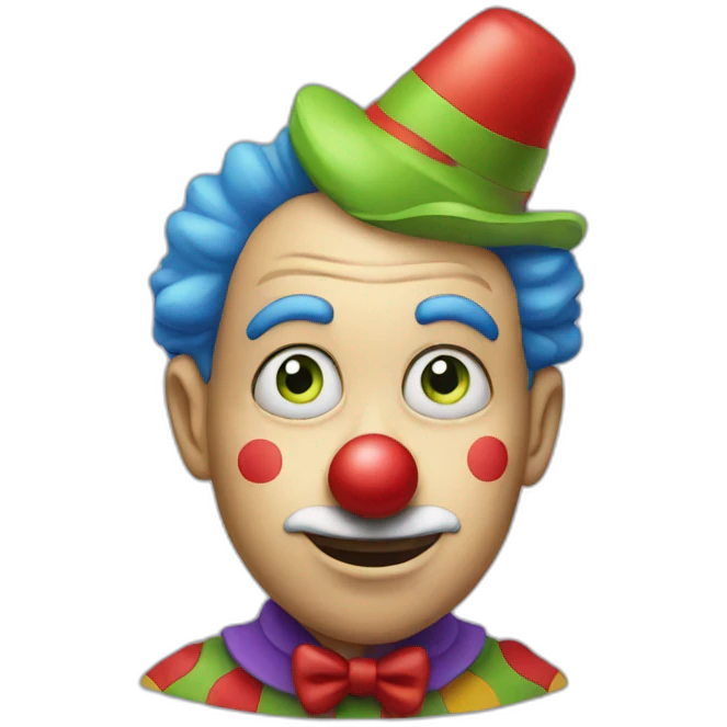 confused clown emoji