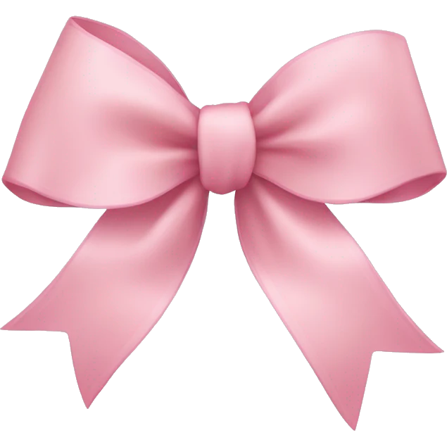 light pink ribbon bow emoji