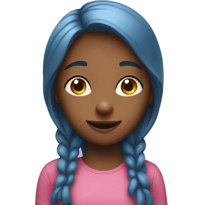 a girl wiggling right at her kids emoji