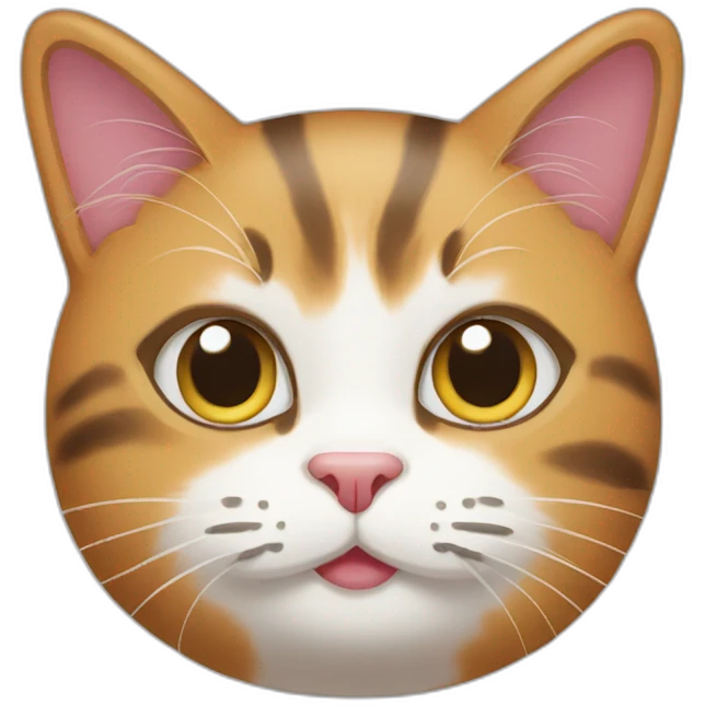 Three color cat emoji