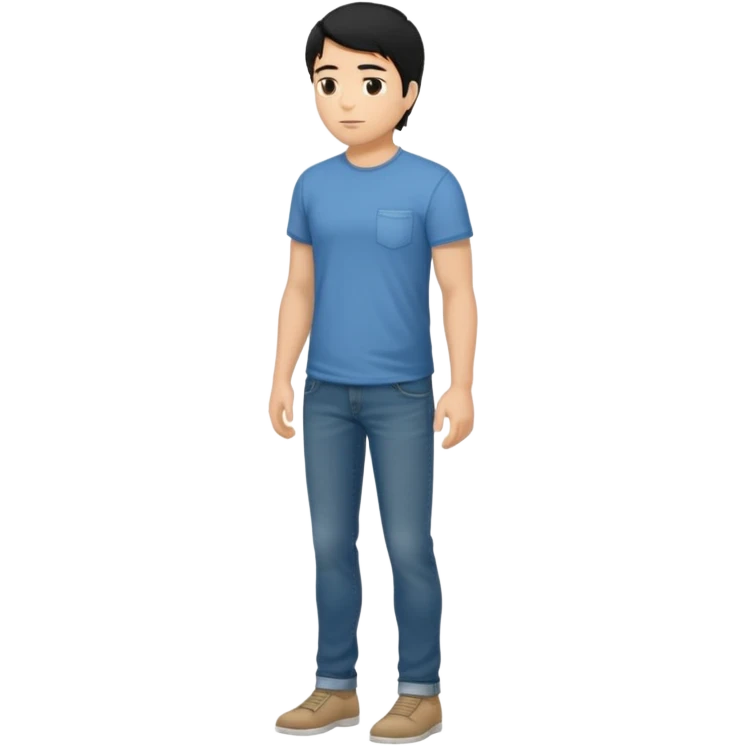 The Walking Man black hair all body from the side emoji