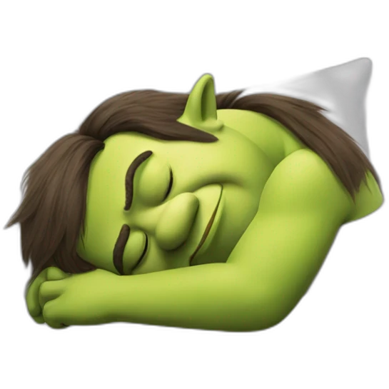 shrek sleeping emoji