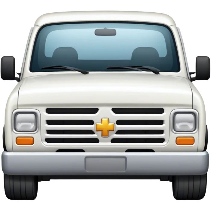 White pick up truck 2 door  emoji