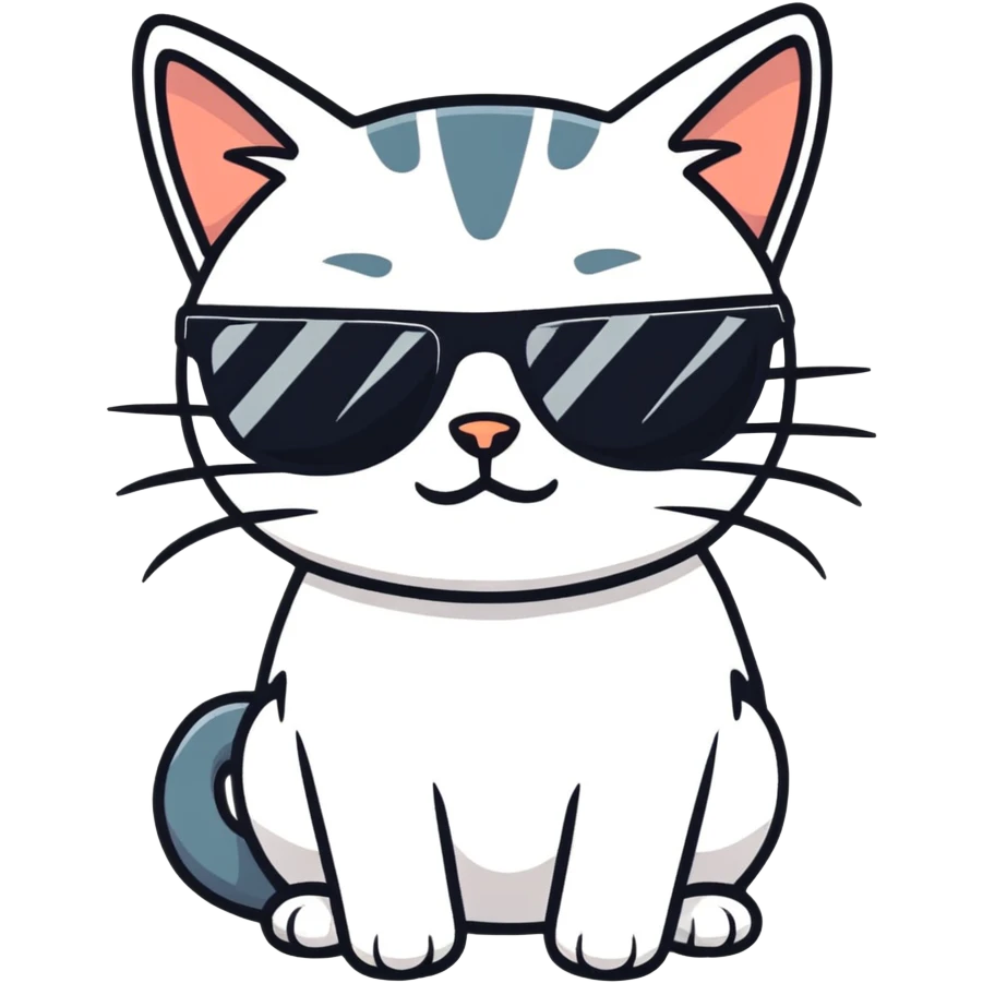 Cat with sunglasses emoji