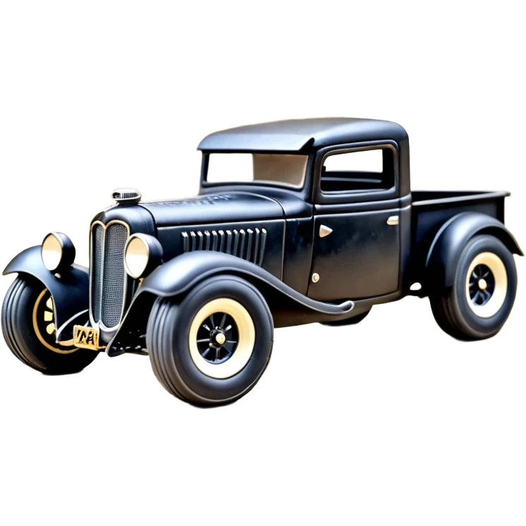 1:10 off-road lcg short wheelbase Basher CatWoman’s 1934 blackened tarnished Darth Vader hotrod ford jaguar rc pickup (extra wide low profile rock climbing tires without fenders) emoji