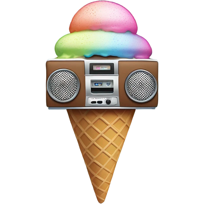 Ice cream boom box speaker  emoji