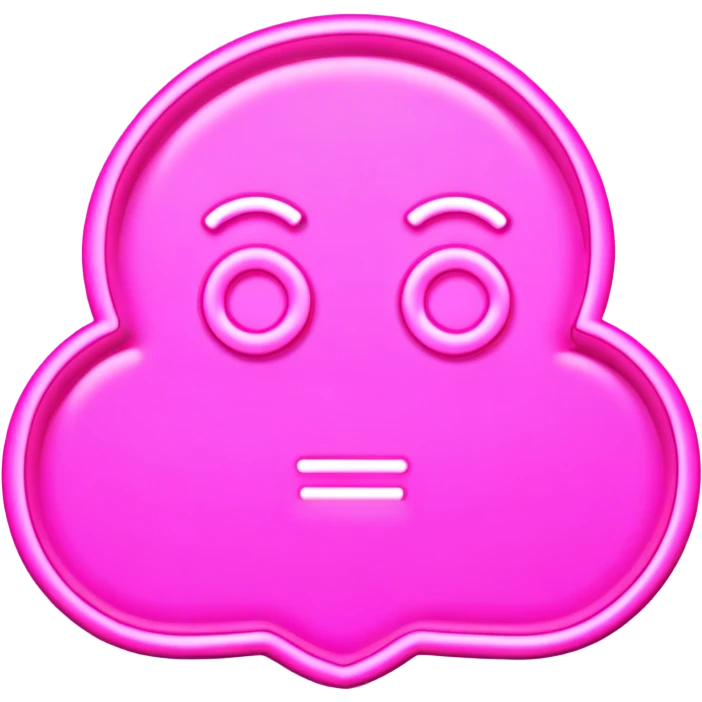 outline pink neon emoji