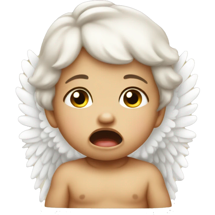 Baby Angel crying emoji