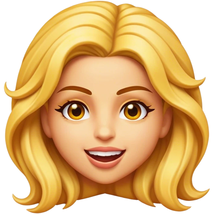 Cinematic Realistic Shakira Pop Culture Emoji, depicted with an energetic, dynamic portrayal of the global pop star rendered with lifelike textures and vibrant, charismatic lighting. emoji