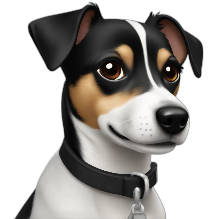 Chiwawa Jack russell mix black and a little white emoji
