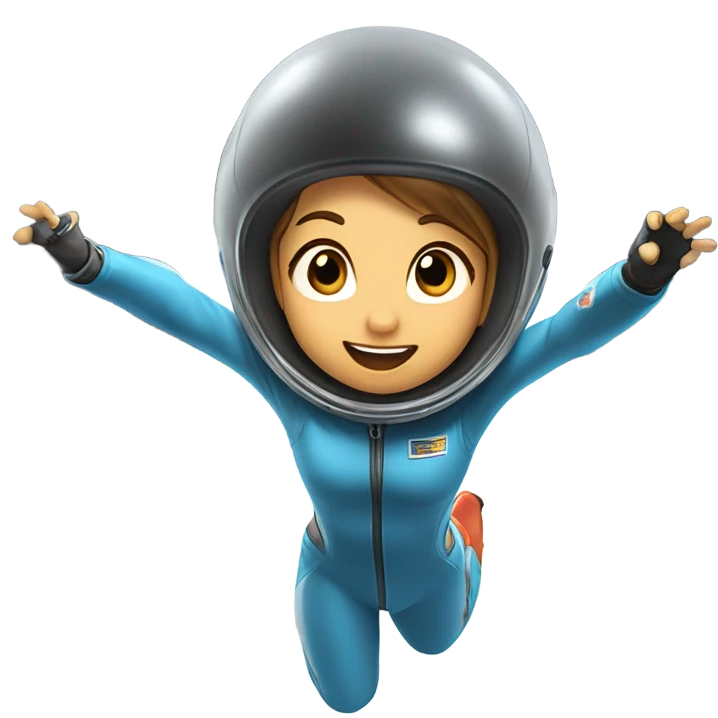 girl Indoor skydiving emoji