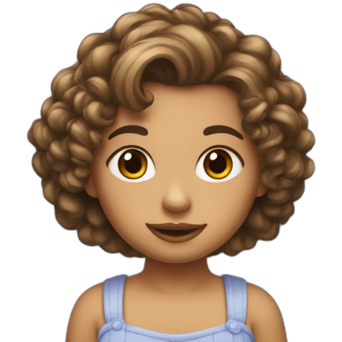 bebé peliroja con pelo rizado  emoji