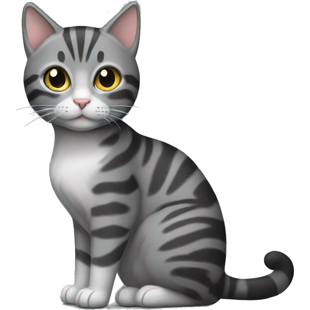 Grey and black tabby cat emoji