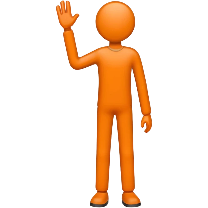 Orenge sticfigüre from alanbecker emoji