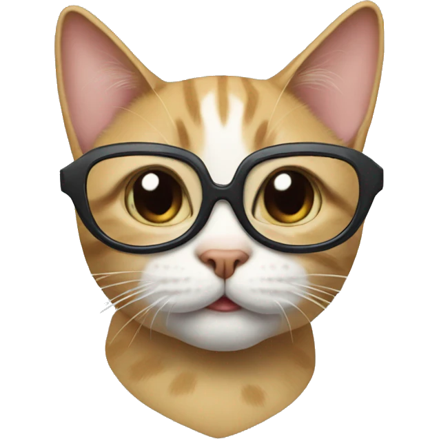 Cat with heart shaped glasses emoji