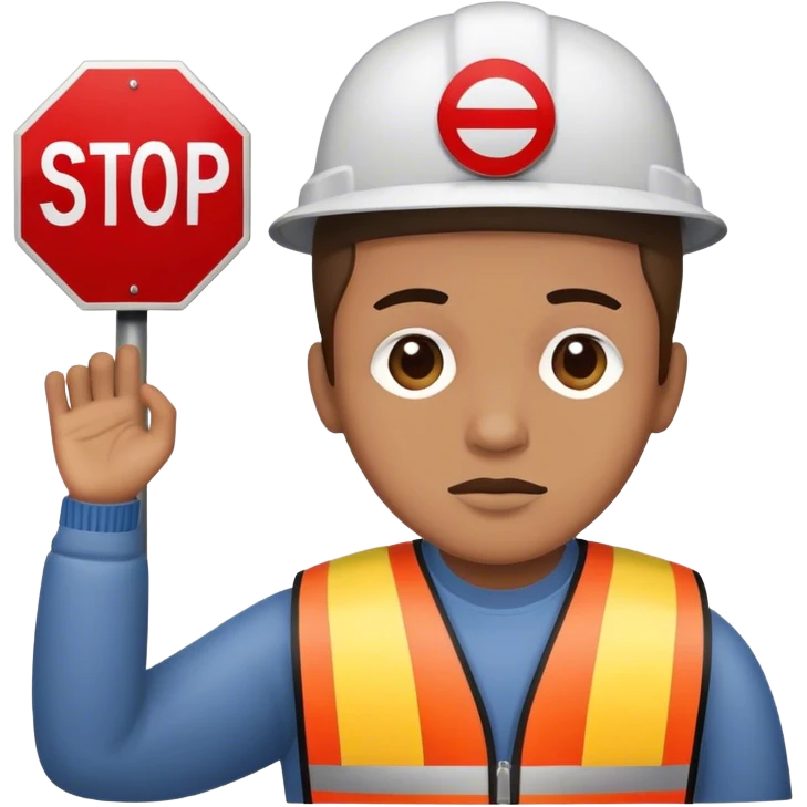 A stop sign person  emoji