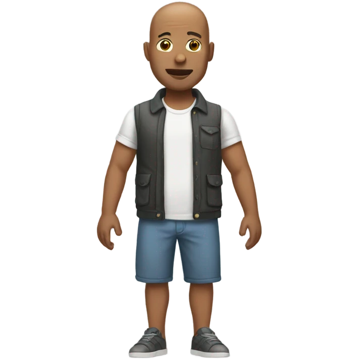 Bald man in shorts  emoji