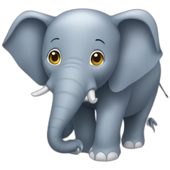 Éléphant sur chat emoji