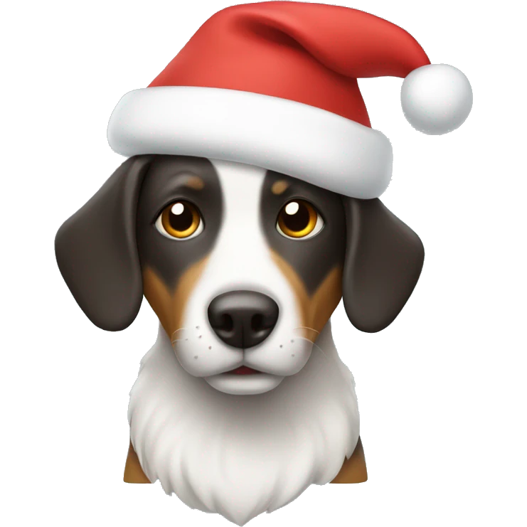 Dog in Santa hat emoji