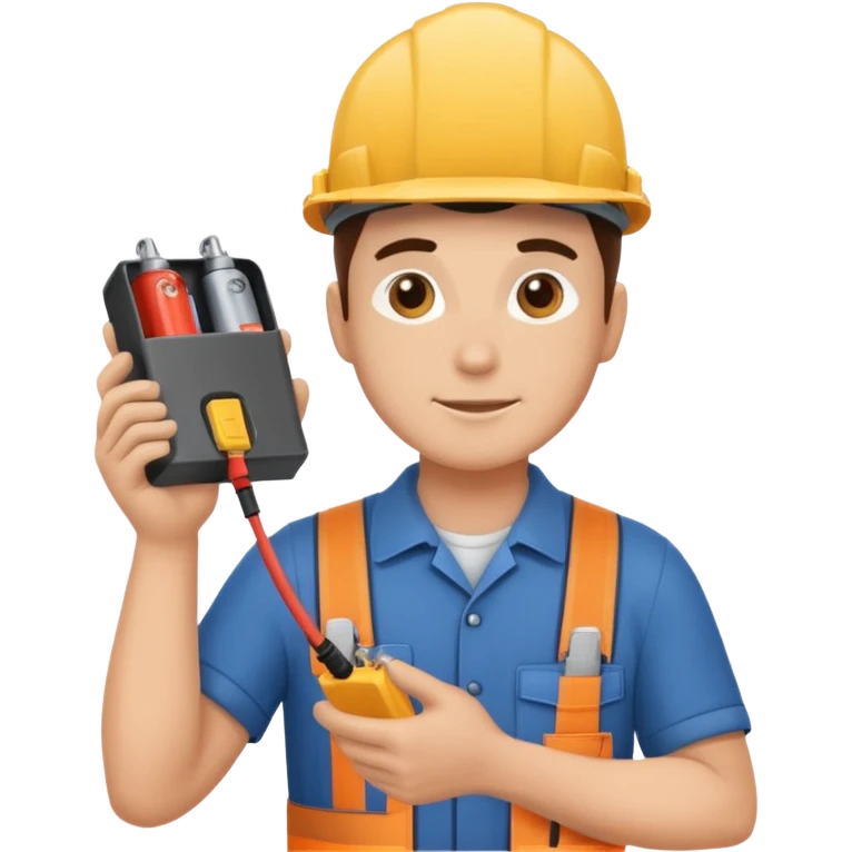 electrician installing a azimut battery emoji