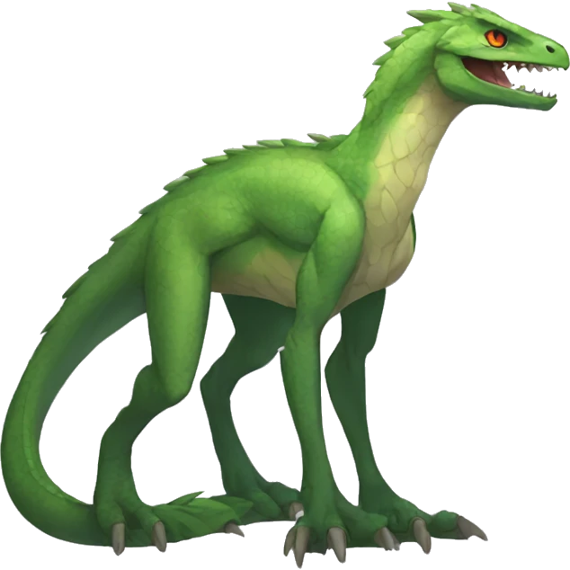 Anthro Sona Fakemon Reptilian Draco-Raptor Full Body emoji