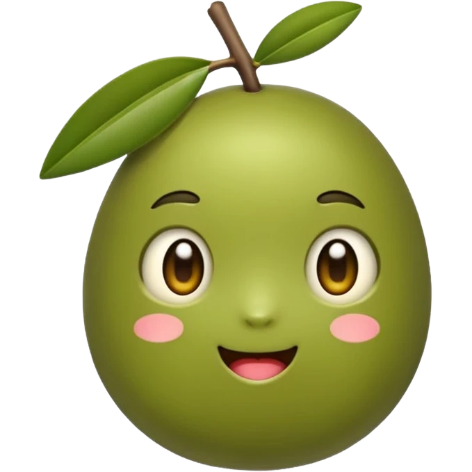 a sticker of a cute olive emoji