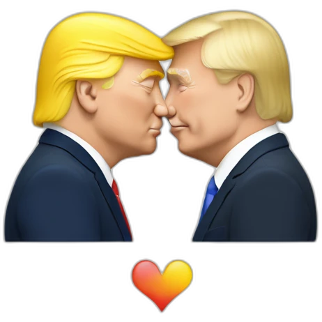 trump-and-putin-kissing,-lgbtq+ friendly, positivity, inclusiveness emoji