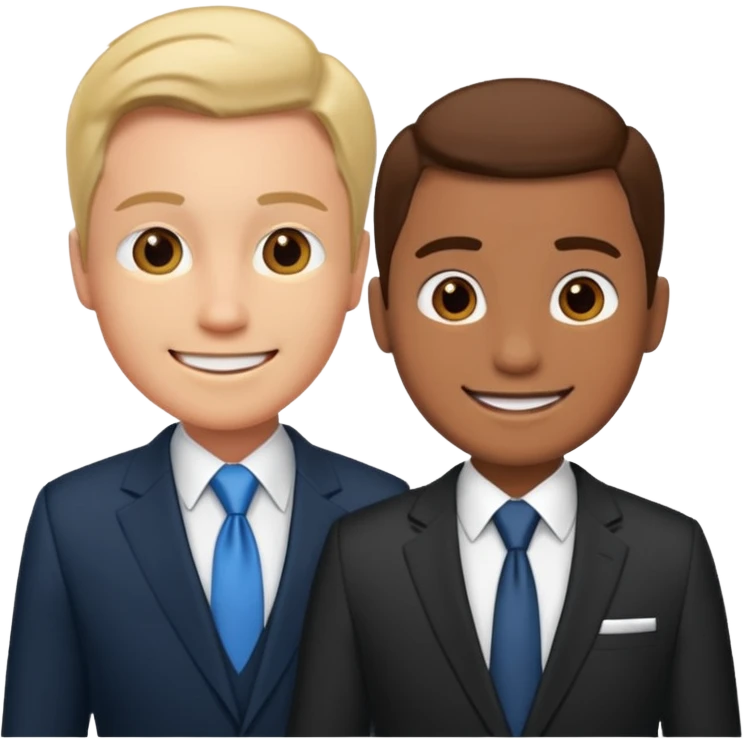 2 business people talking  emoji