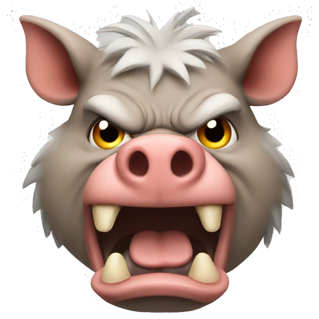 Angry hog emoji