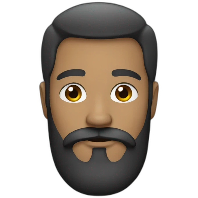 Bold man with beard  emoji