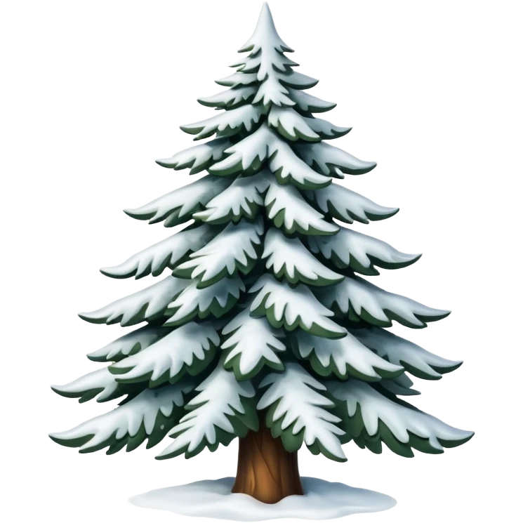 snow covered tree emoji