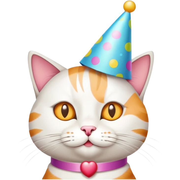Cat with birthday party  emoji