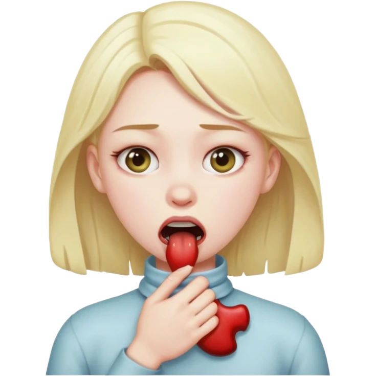 girl choking emoji