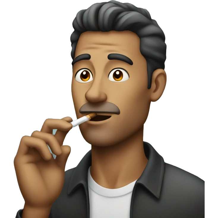 Guy smoking a cigarette  emoji