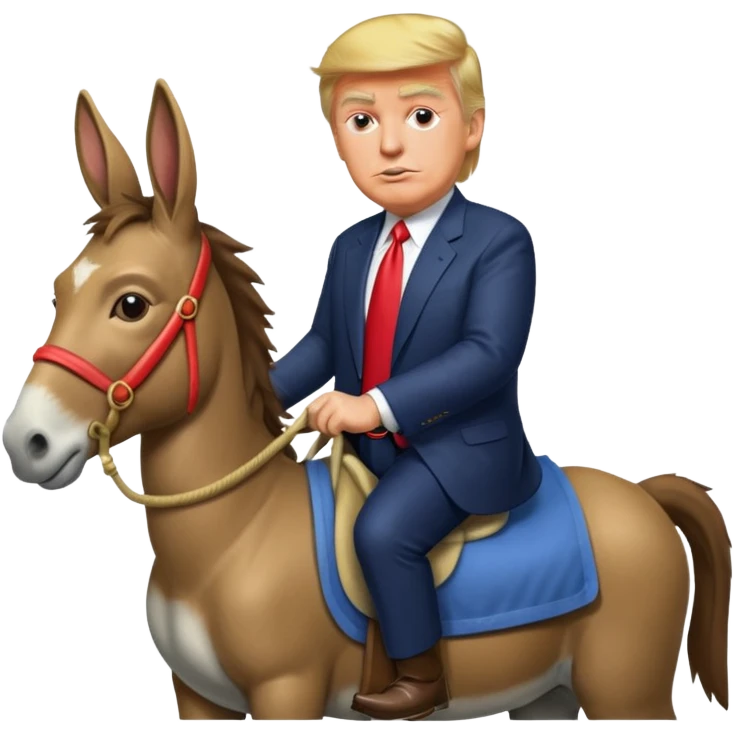 ترامپ سوار بر خر  emoji